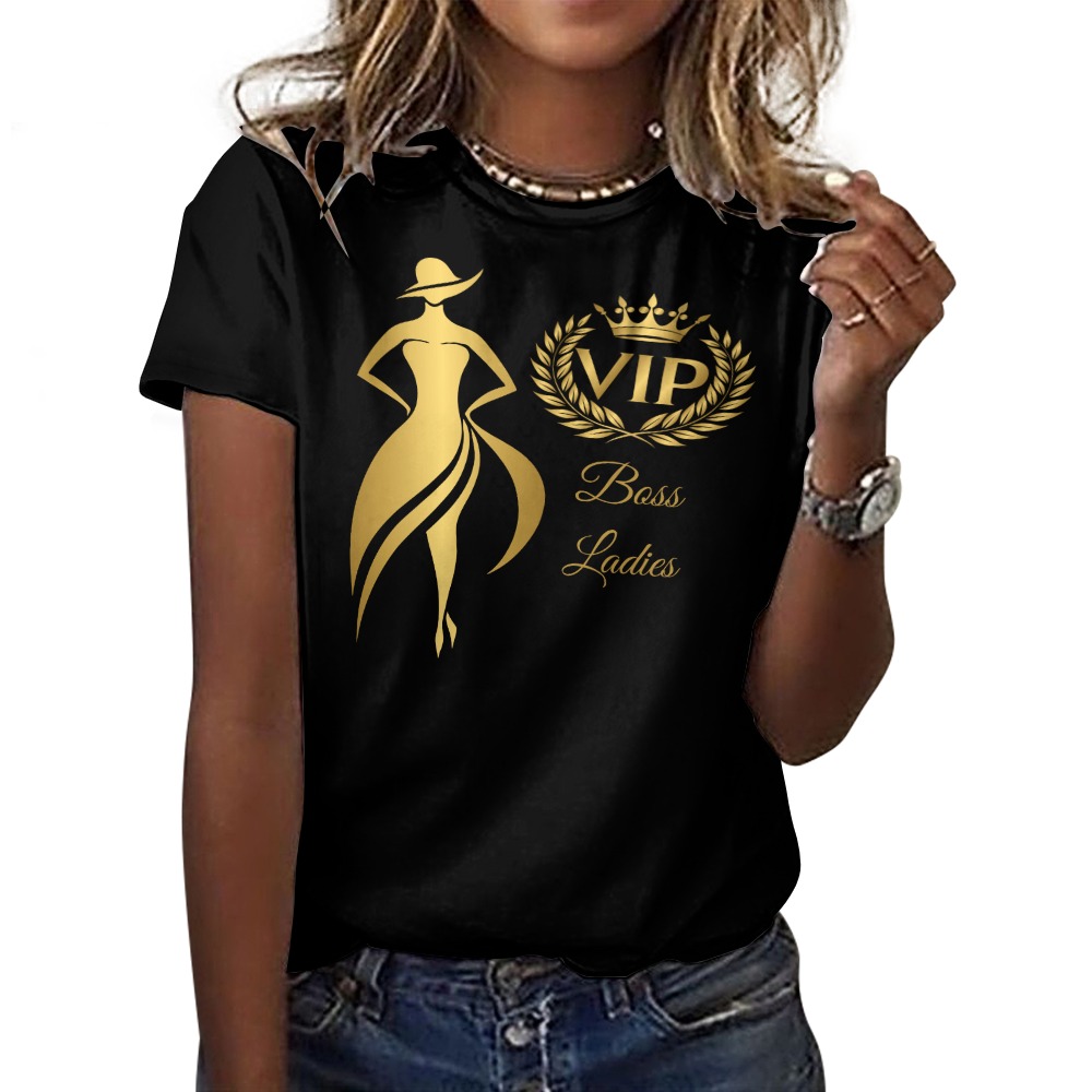 VIP Boss Ladies 100% Cotton T-Shirt - Image 5